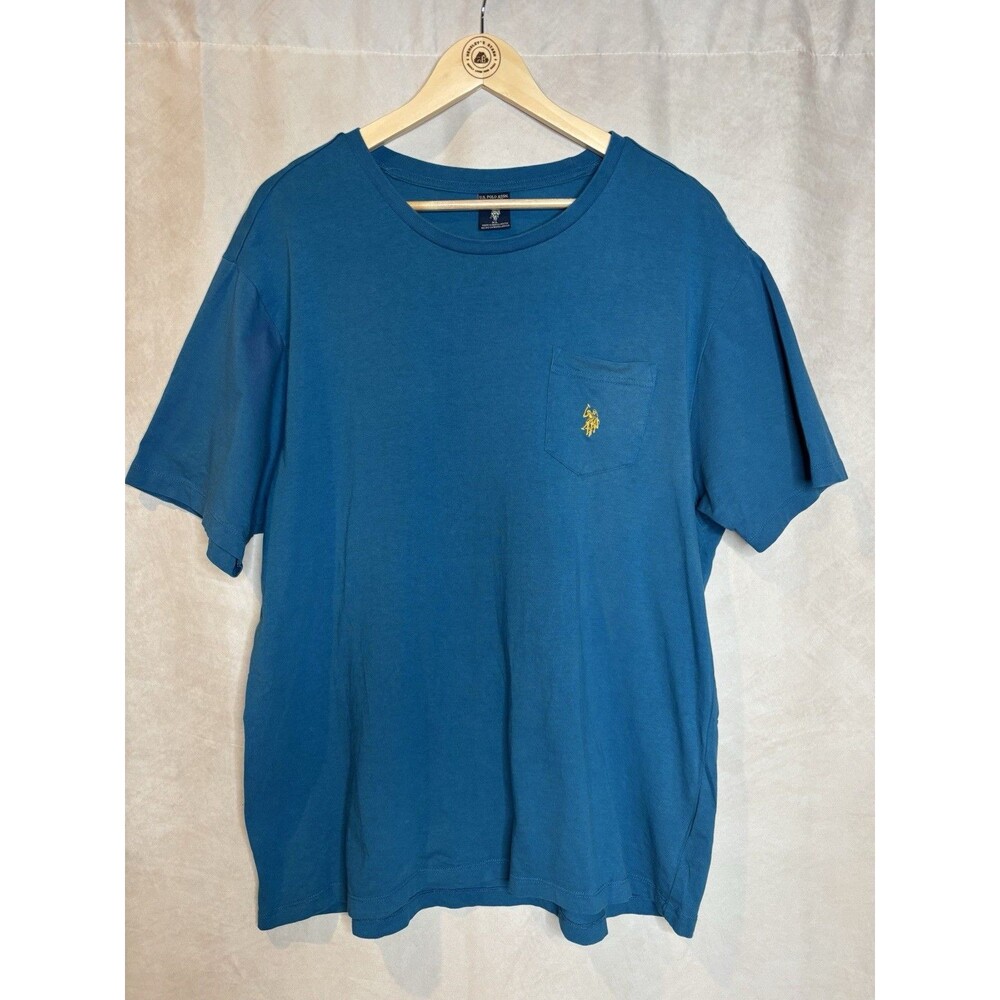 U.S. Polo Assn Blue Pocket T Shirt XL Cotton Casual Crewneck Tee